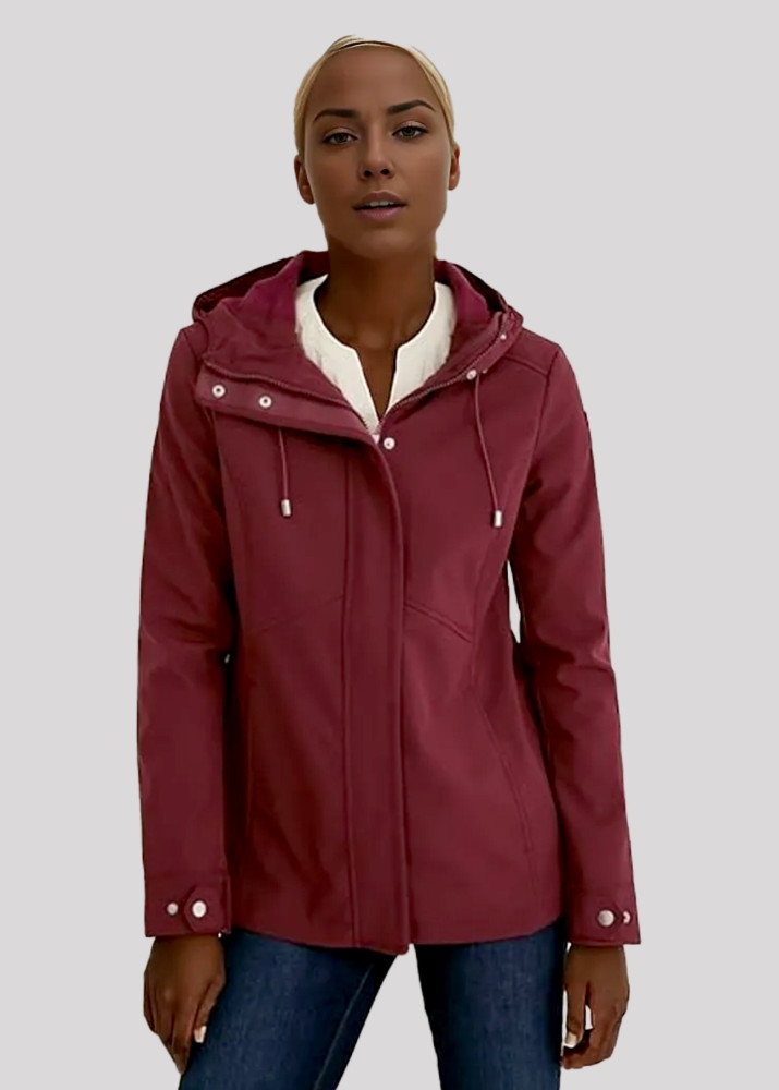 Soft shell  Hooded Rain Protect  Red Wine Jacket