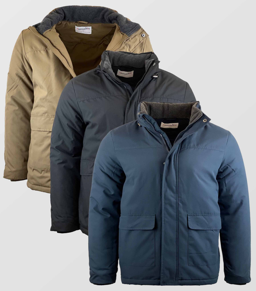 Ex-store Men's Heritage Furless Parka Jacket with hoody ( Black/Brown/Dark Blue)