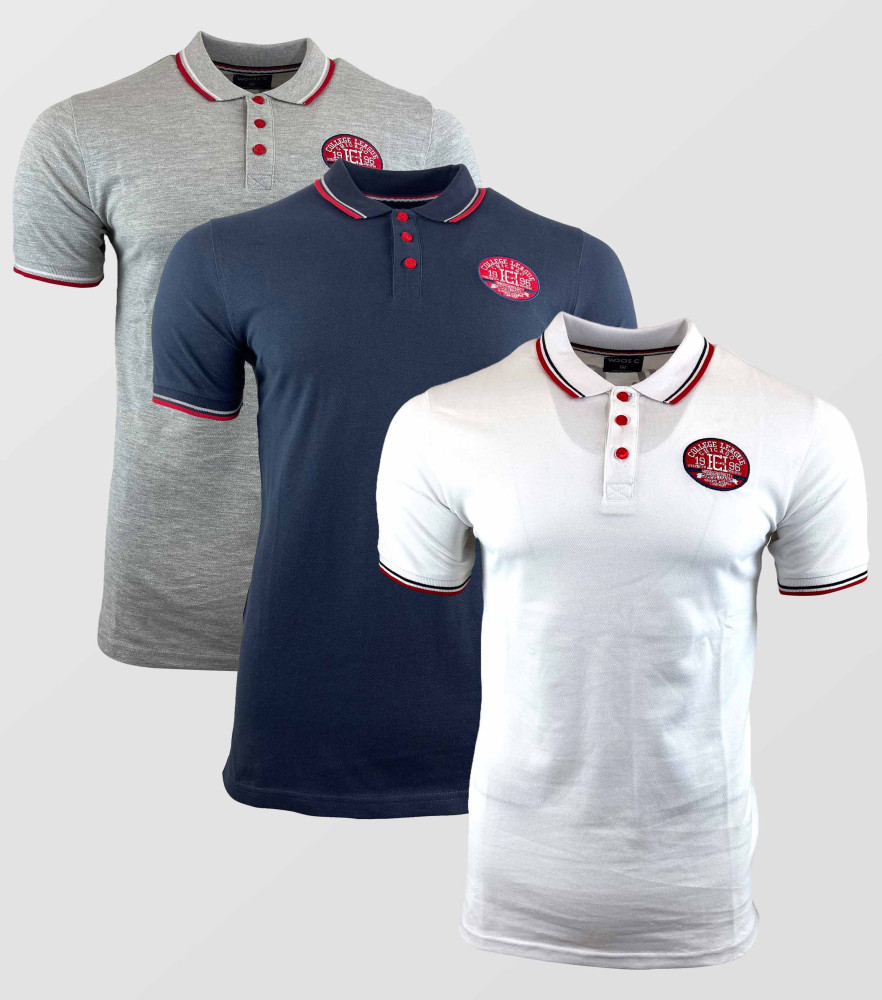 MENS SHORT SLEEVE SHIRTPOLO WITH EMBROIDERY ON CHEST